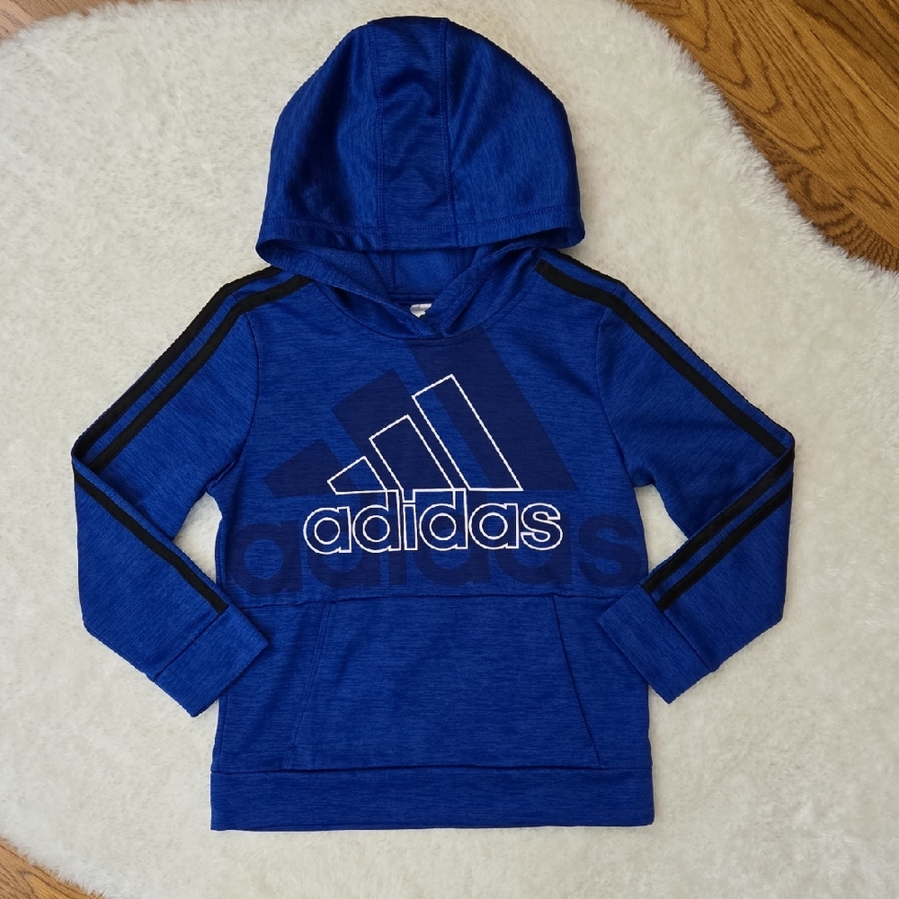 Adidas Blue/Black Hoodie, Boys 7, Great Condition